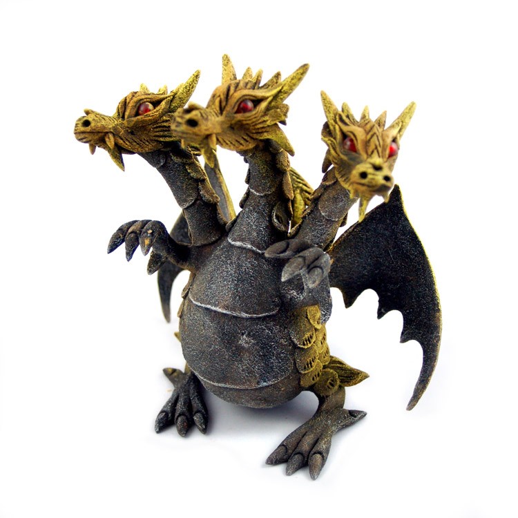 Dreikopfdrache gelb