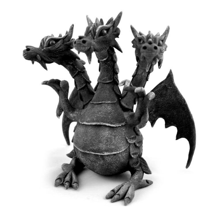 Dreikopfdrache schwarz