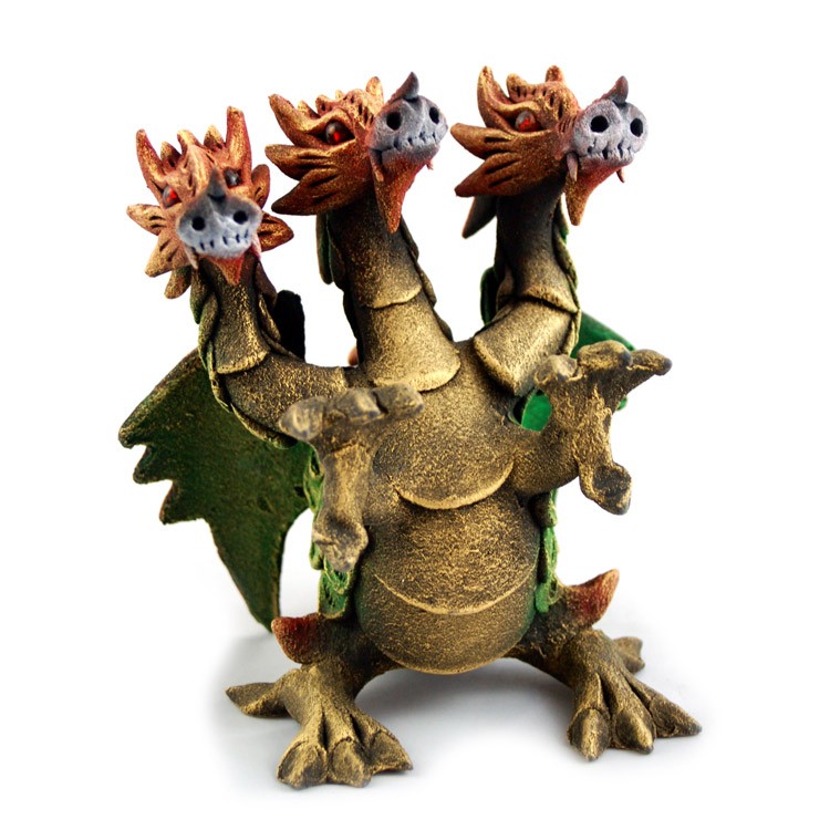 Dreikopfdrache bunt