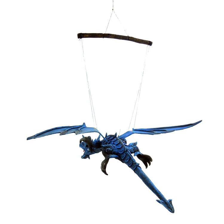 Flugdrache klein blau
