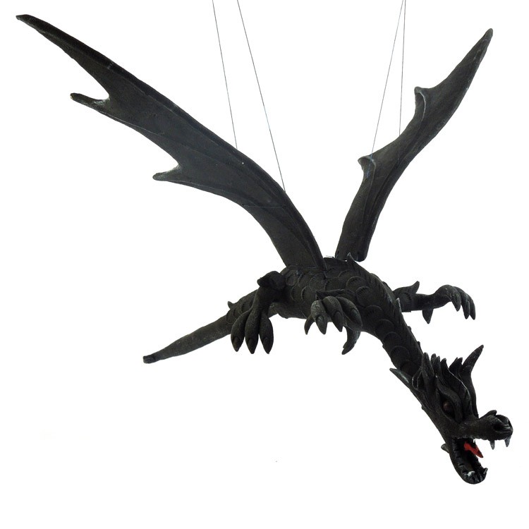 Flugdrache groß schwarz