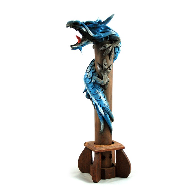 Chinesischer Räucherdrache groß blau