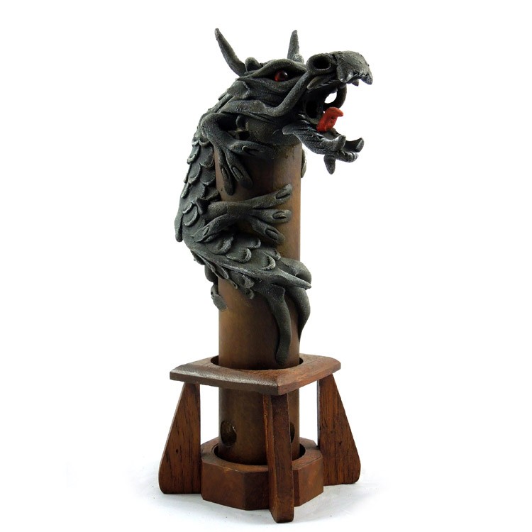 Chinesischer Räucherdrache klein schwarz