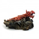 Chinesischer Glücksdrache liegend rot